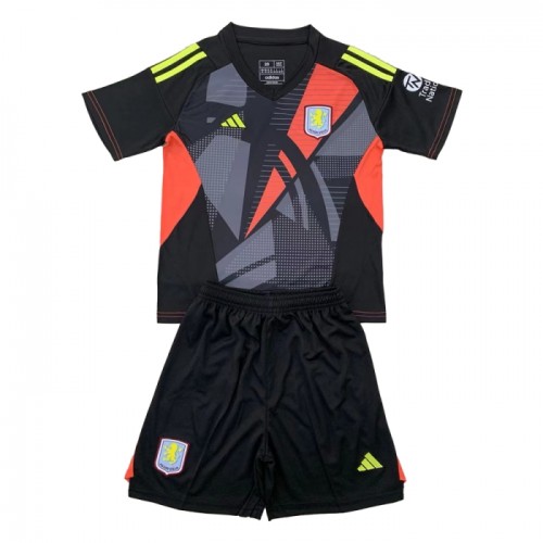 Jalkapallo Fanipaita Maalivahti Aston Villa 2024-25 Musta - Lapset Jalkapallo Fanipaita Maalivahti Aston Villa 2024-25 Musta - Lapset